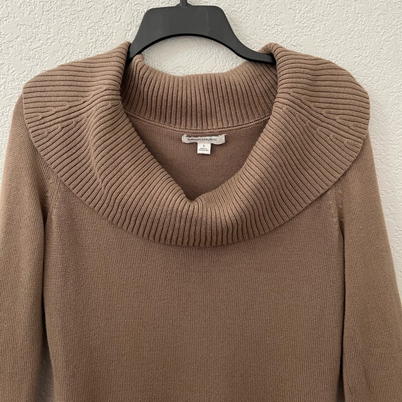 Banana Republic Putty Brown Cowl neck Long sleeve Pullover Knit Sweater Casual S - Picture 4 of 8